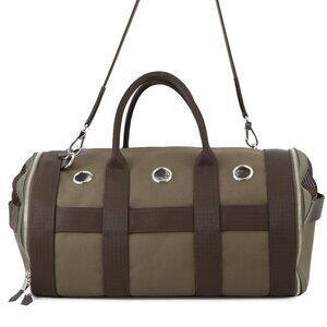 HERMES Dog carry Toile Military Khaki/Feu
